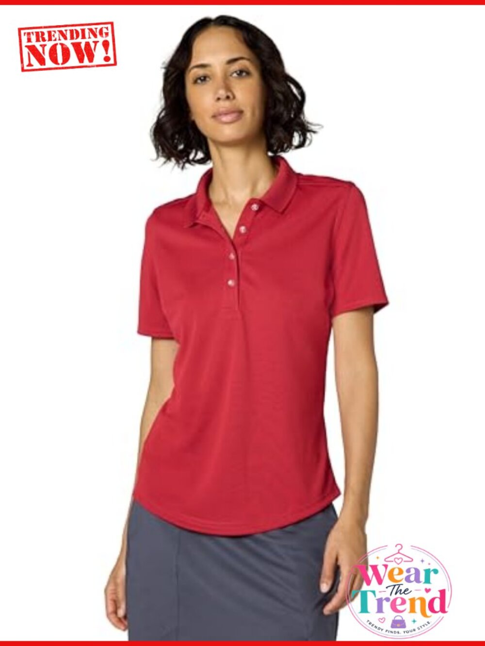 Women's Golf Polo Short Sleeve Moisture Wicking Stretch Performance Shirt